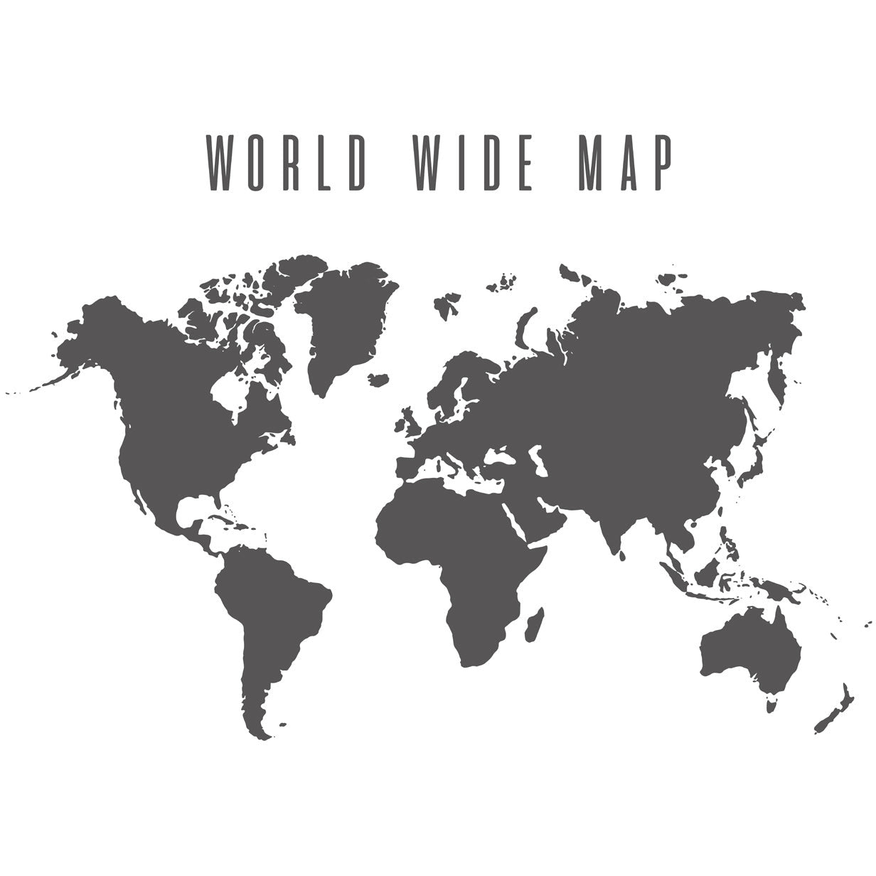 Magnetisches Markerboard - World Wide Map Black