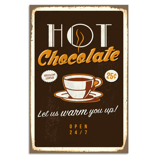 Blechschild - Hot Chocolate