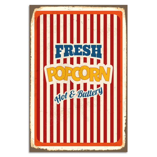 Queen Kerosin Blechschild - Fresh Popcorn