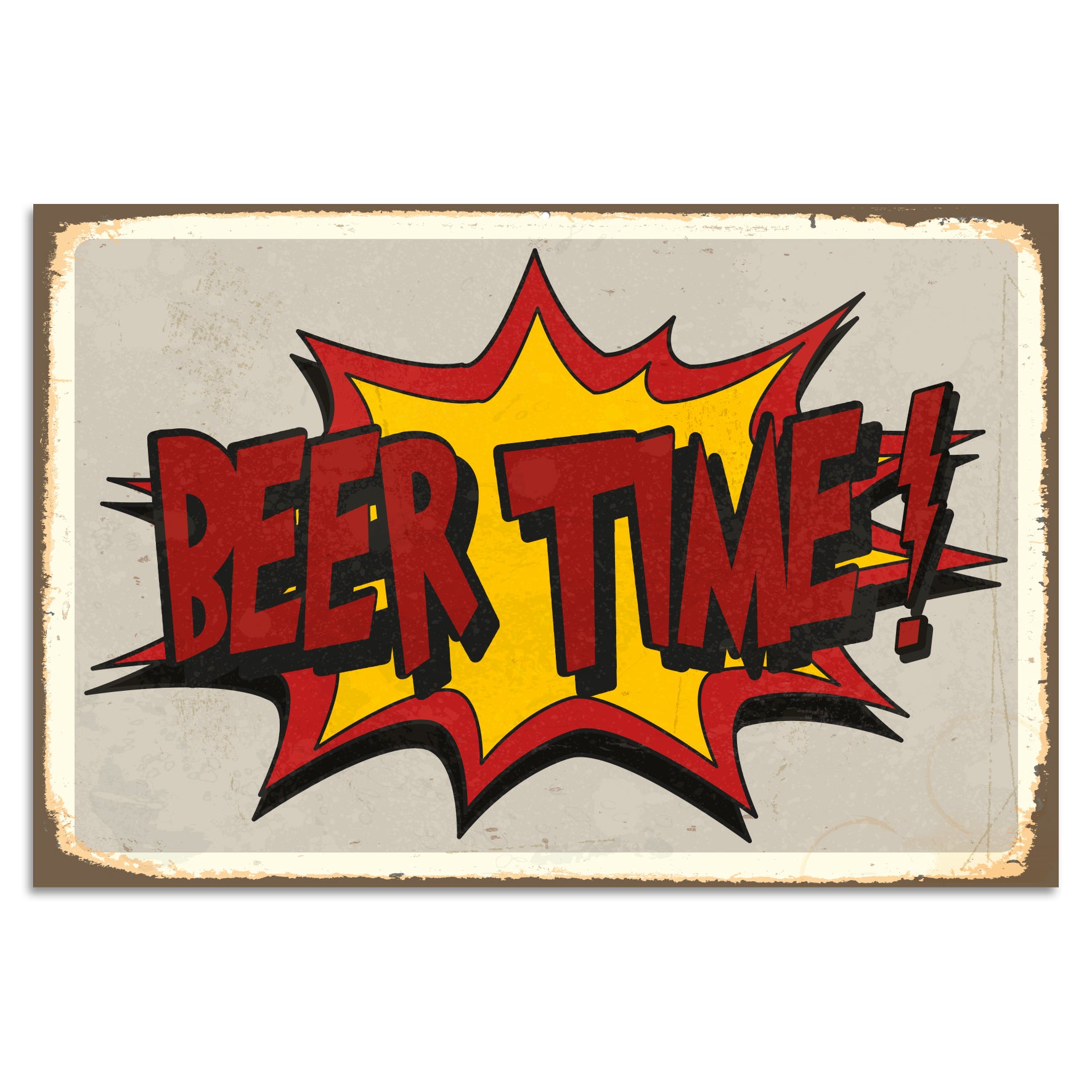 Blechschild - Beer Time