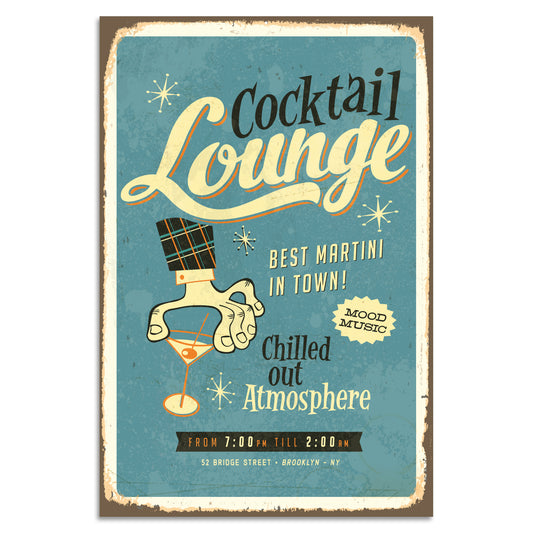 Blechschild - Cocktail Lounge..