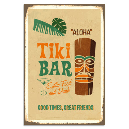 Blechschild - Tiki Bar