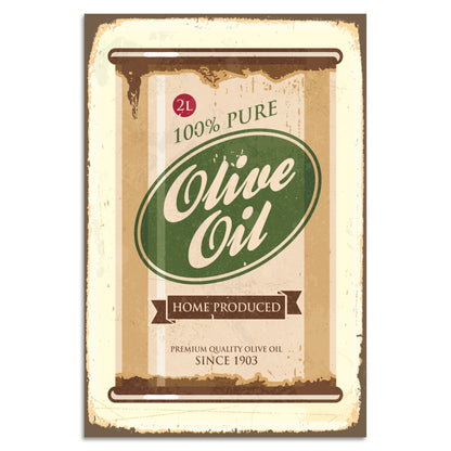Blechschild - Olive Oil