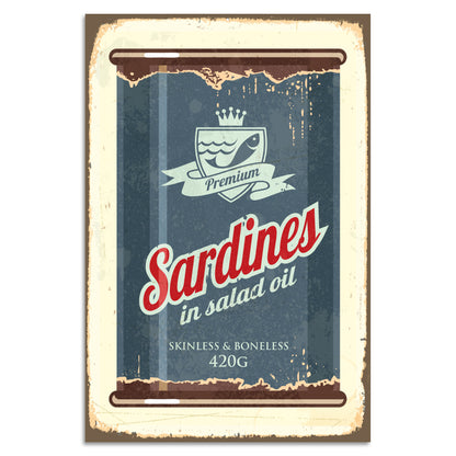 Blechschild - Sardines