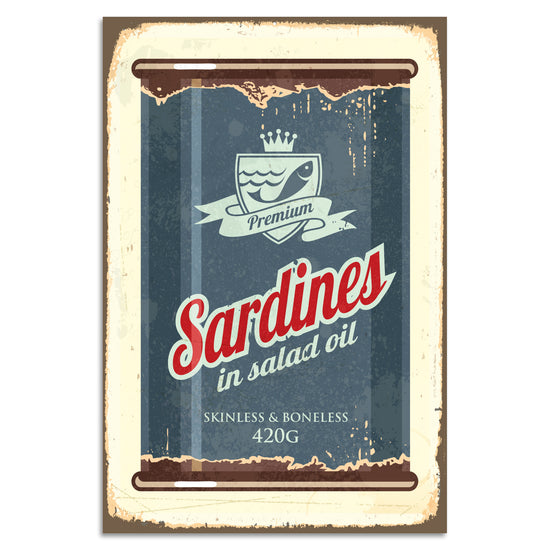 Queen Kerosin Blechschild - Sardines