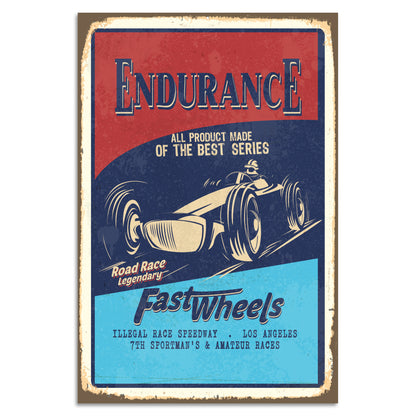 Blechschild Endurance - Fast Wheels