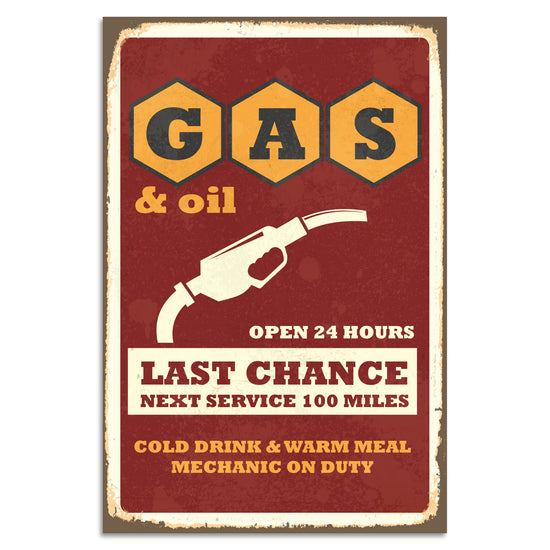 Queen Kerosin Blechschild GAS & Oil - Last Chance