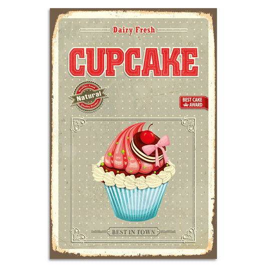Blechschild Cupcake - Best In Town
