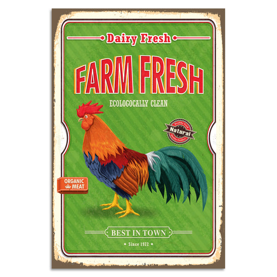 Queen Kerosin Blechschild - Farm Fresh