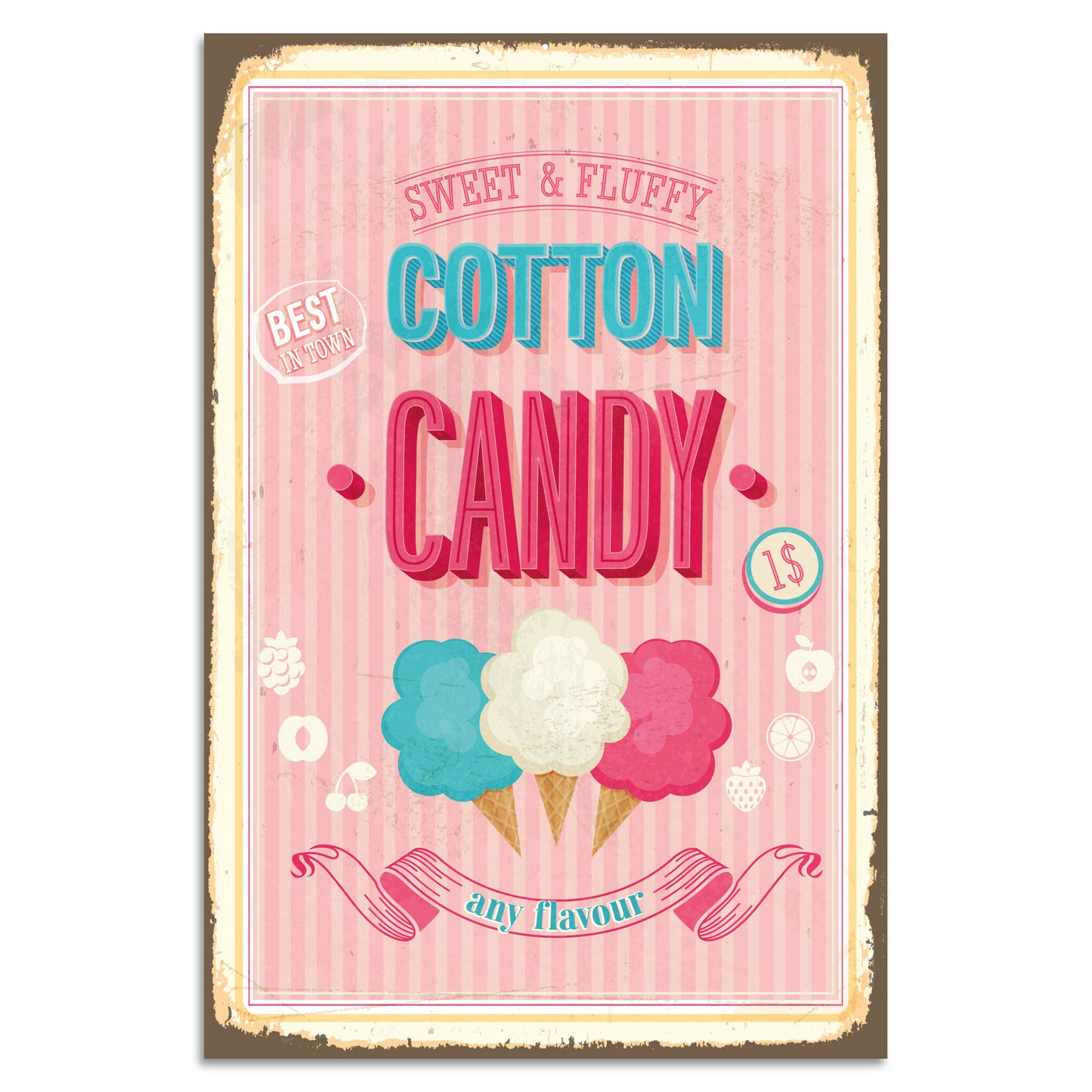 Blechschild - Cotton Candy