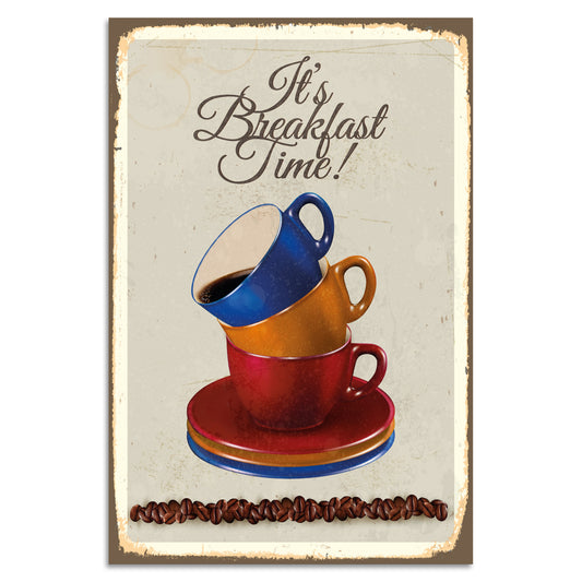 Blechschild - Its Breakfast Time!