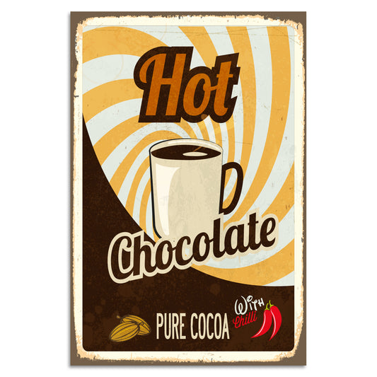 Blechschild - Hot Chocolate