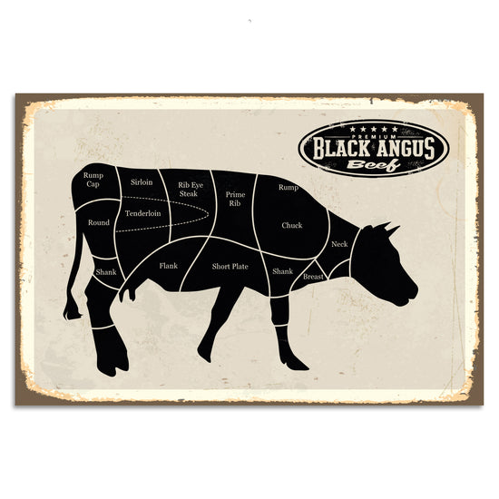 Queen Kerosin Blechschild - Black Angus Beef