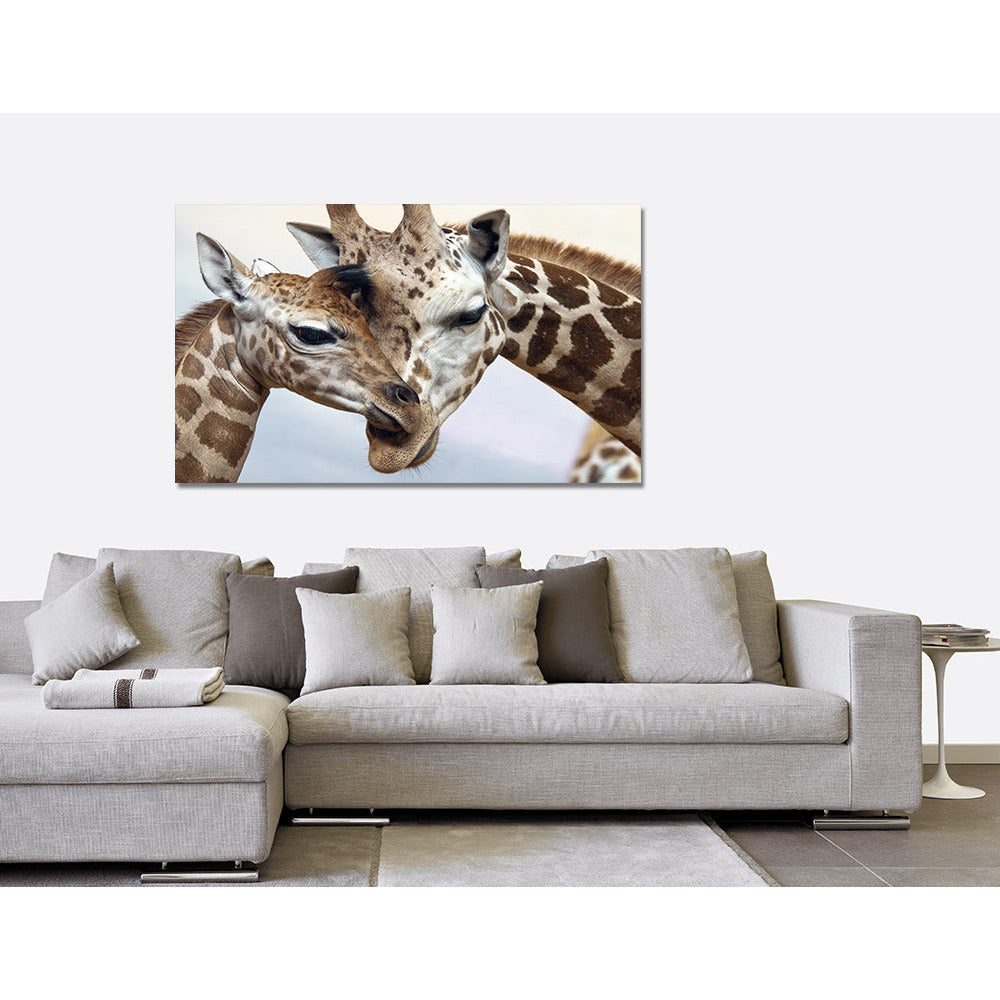 Acrylglasbild - Giraffe Wohnbeispiel