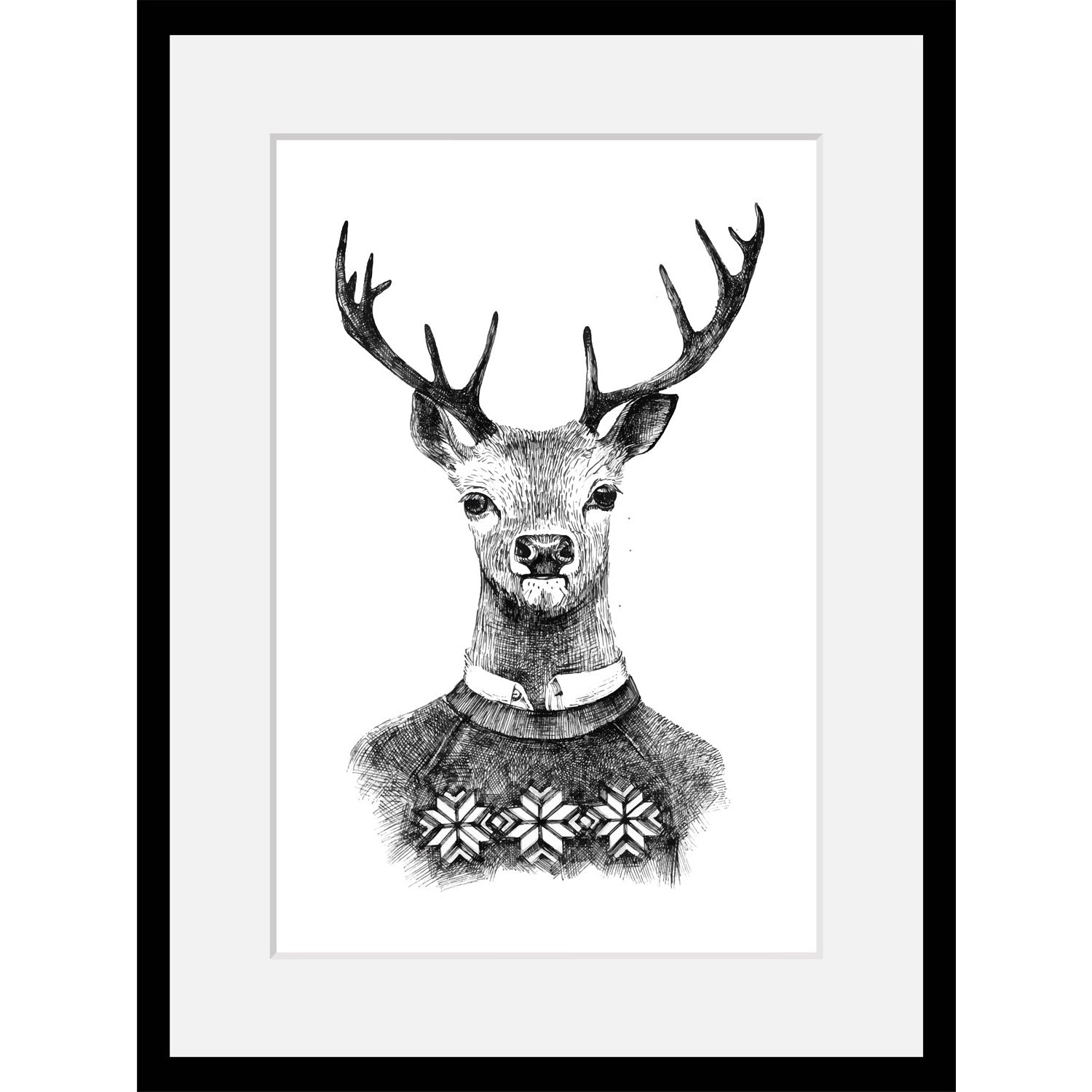 Rahmenbild - Drawn Deer