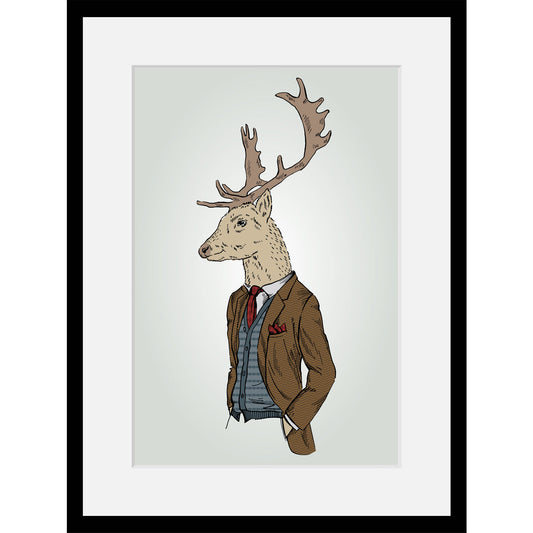 Rahmenbild - Deer In A Suit