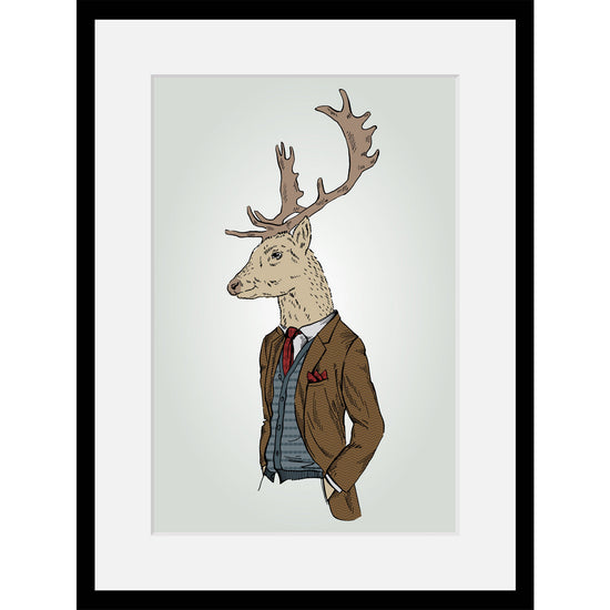 Queen Kerosin Rahmenbild - Deer In A Suit