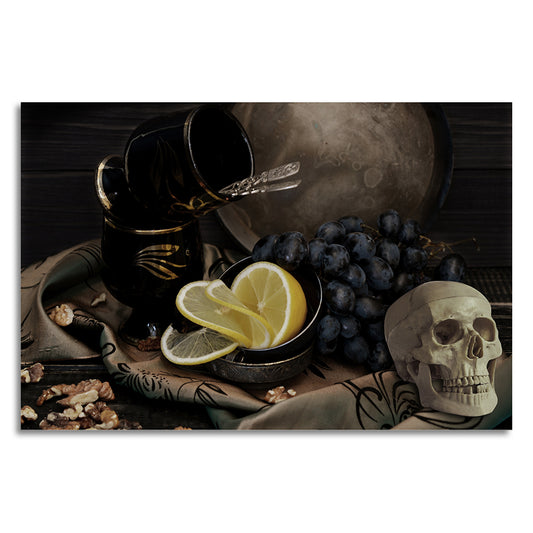 Leinwandbild - Lemon Skull