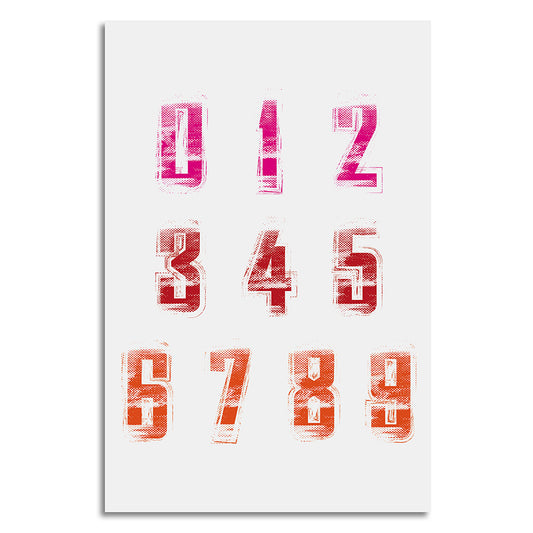 Leinwandbild - Colored Numbers