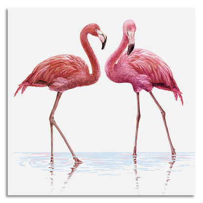 Leinwandbild - Flamingos in Love