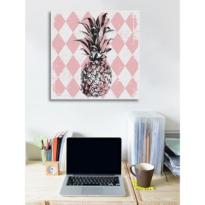 Leinwandbild - Pink Pineapple Wohnbeispiel