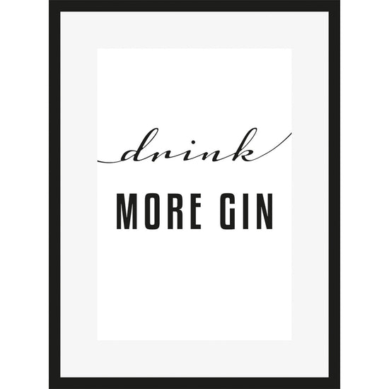 Queen Kerosin Rahmenbild - Drink More Gin