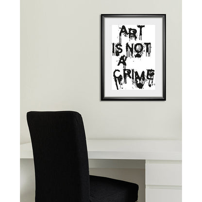 Rahmenbild - Art Is Not A Crime Wohnbeispiel