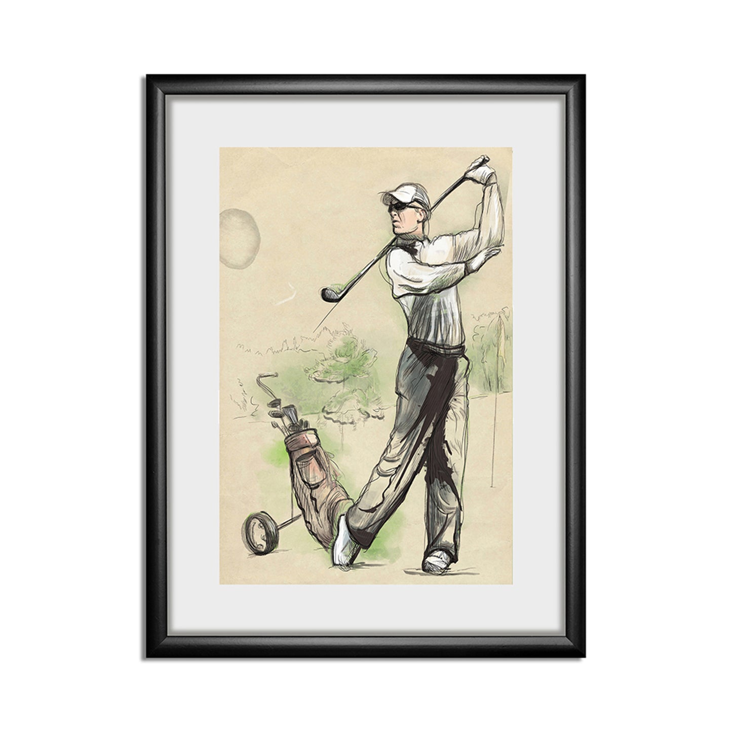 Rahmenbild - Golfer