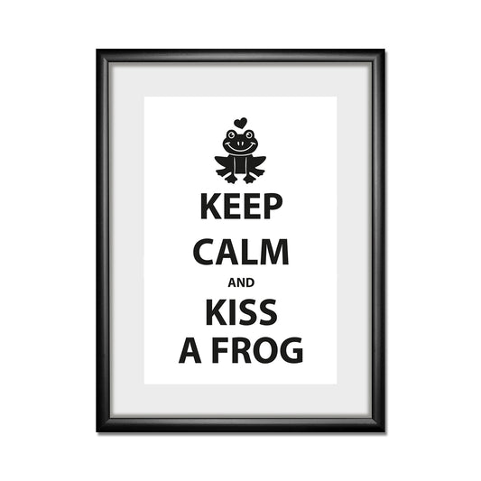 Rahmenbild - Keep Calm And Kiss A Frog