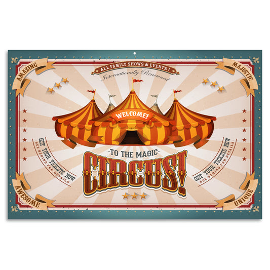 Blechschild To The Magic - Circus