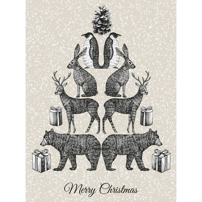 Blechschild - Christmas Animals