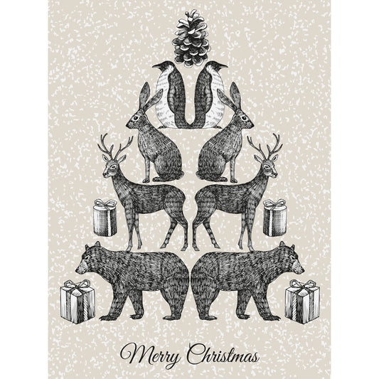 Blechschild - Christmas Animals