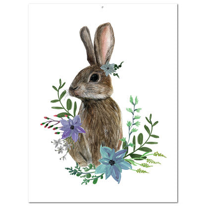 Blechschild - Flower Bunny