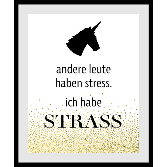 Queen Kerosin Rahmenbild - andere leute haben stress. ich habe STRASS