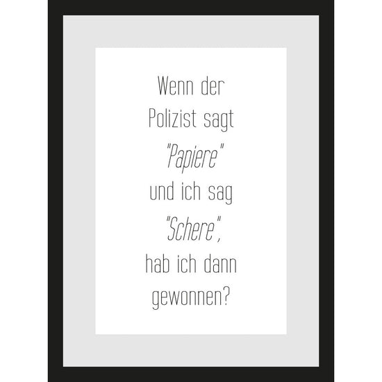 Queen Kerosin Rahmenbild - Wenn Der Polizist Sagt Papiere