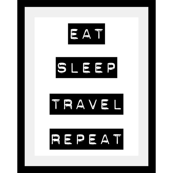 Queen Kerosin Rahmenbild - Eat. Sleep. Travel