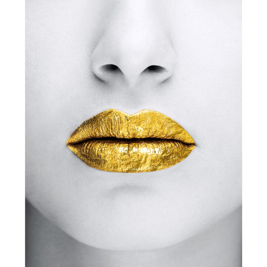 Queen Kerosin Blattgold Bild - Gold Lips