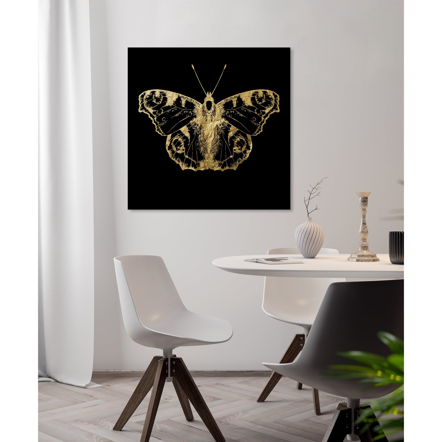 Blattgold Bild - Golden Butterfly Wohnbeispiel