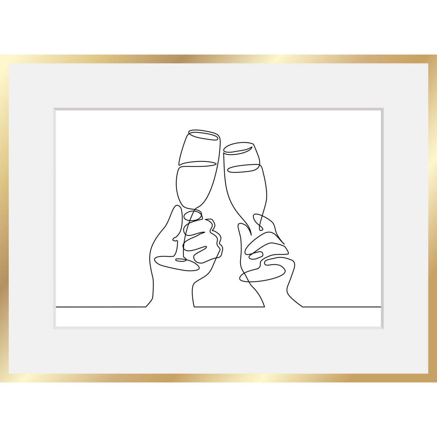 Rahmenbild - Champagne glass