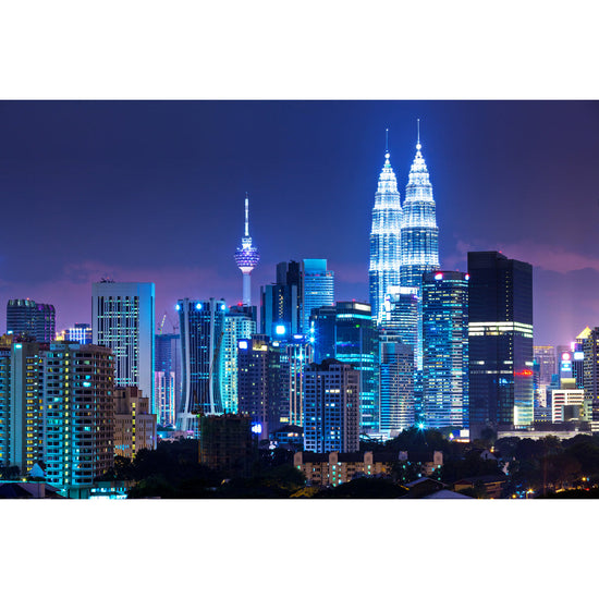 Queen Kerosin Leinwandbild - Kuala Lumpur by Night