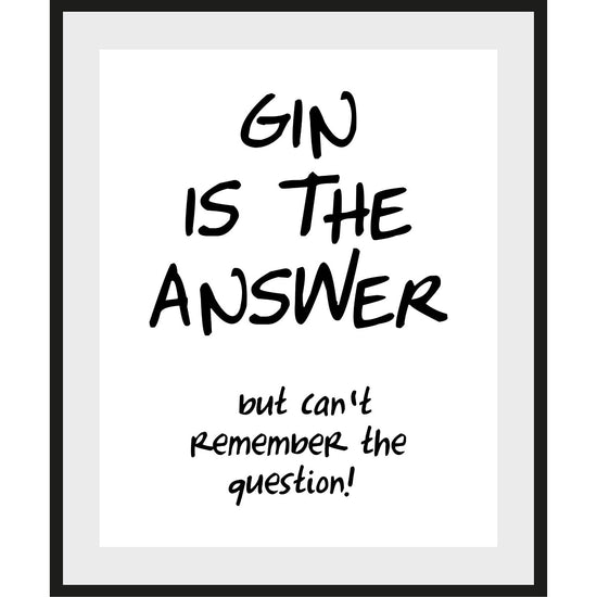 Queen Kerosin Rahmenbild - Gin is the answer