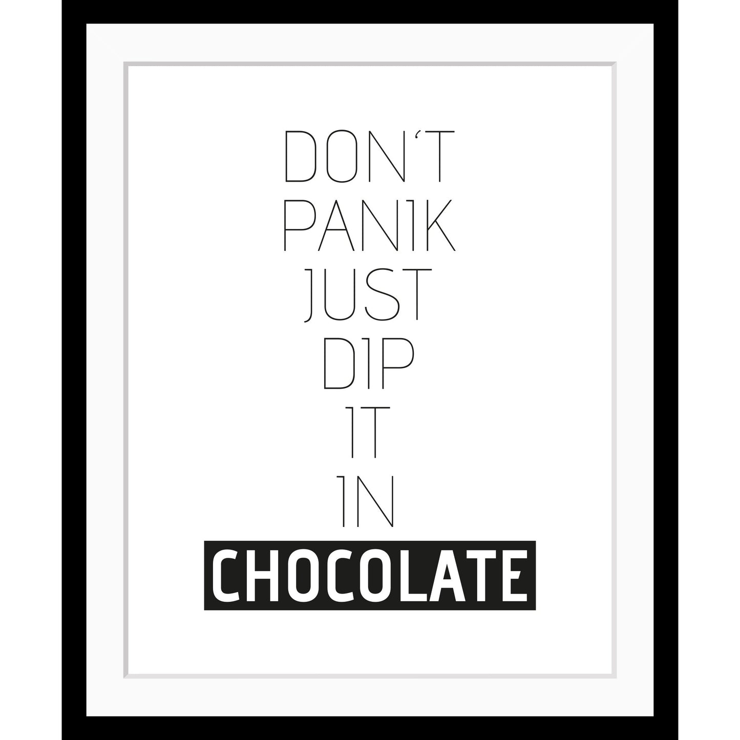 Rahmenbild - Just dip it in chocolate