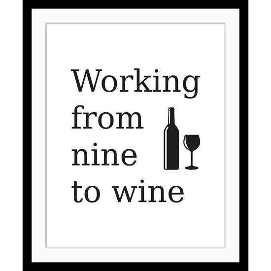 Queen Kerosin Rahmenbild - Working from nine to wine