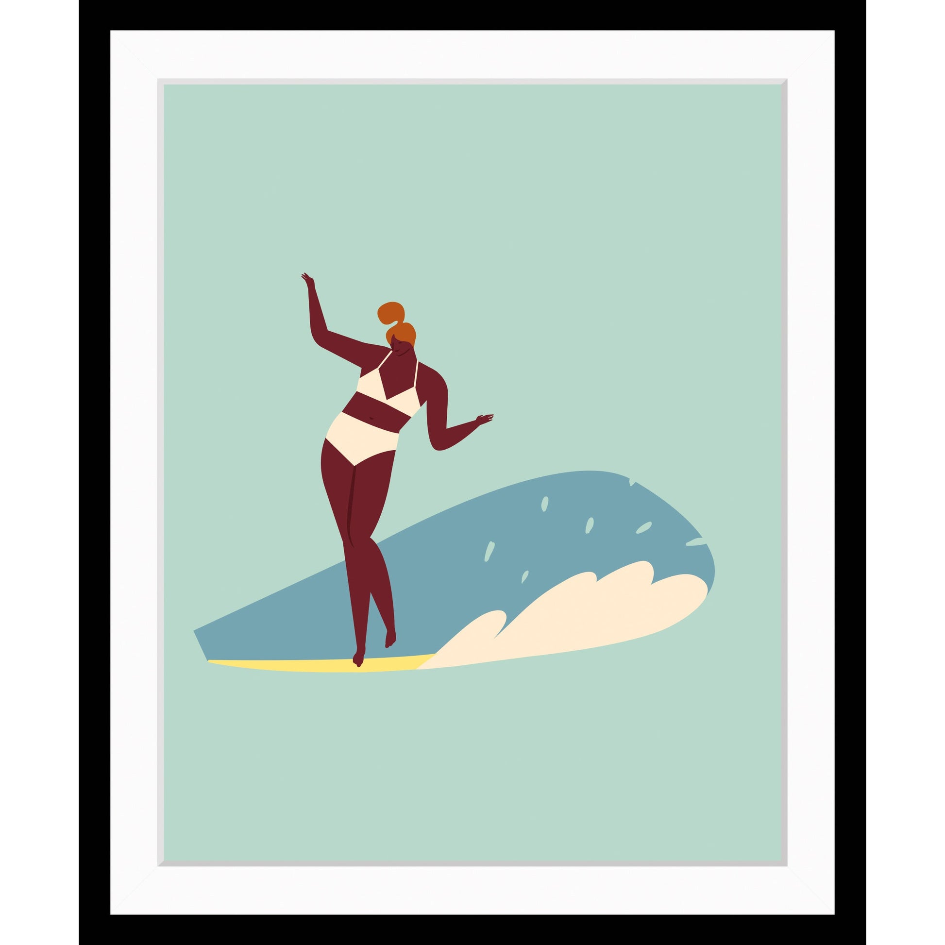 Rahmenbild - Surfing Woman