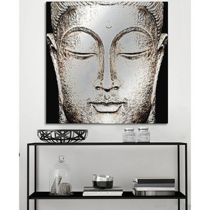 Aluminiumbild - Stoned Buddha Wohnbeispiel