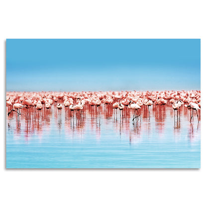 Acrylglasbild - Flamingo Party