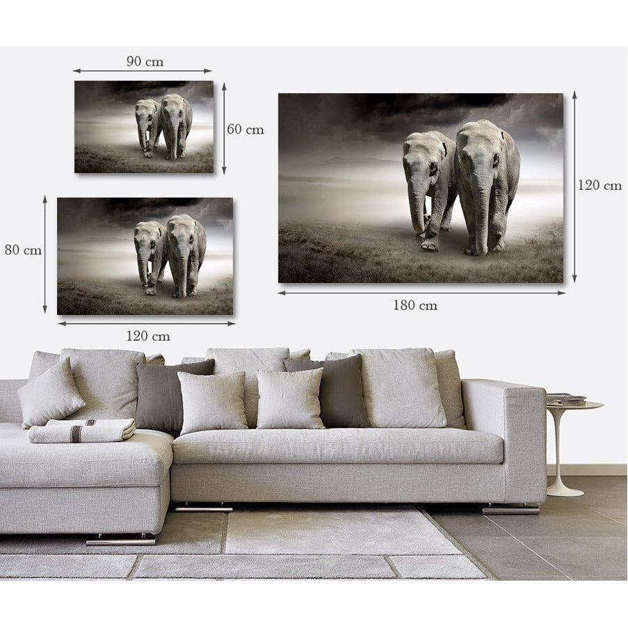 Acrylglasbild - Big Elephants Detail