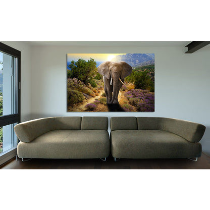 Acrylglasbild - Golden Elephant Wohnbeispiel