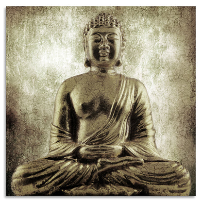 Acrylglasbild - Golden Buddha