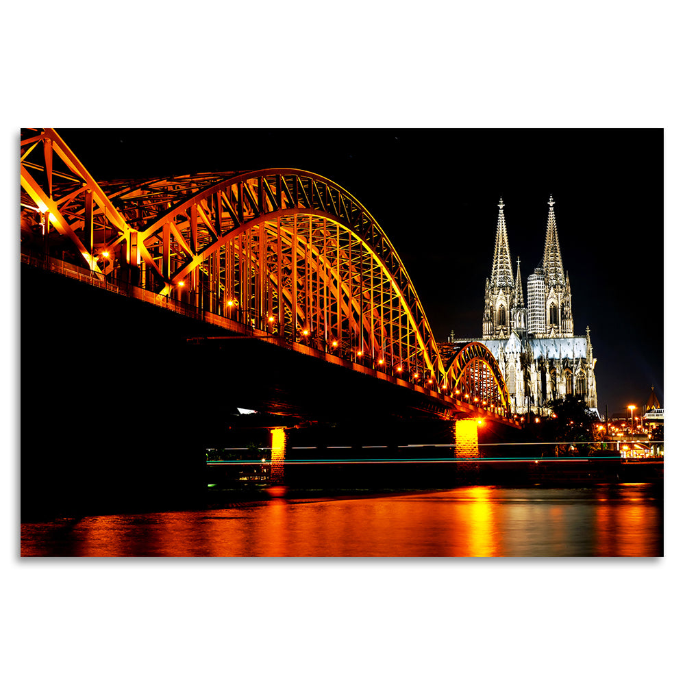 Acrylglasbild - Cologne By Night